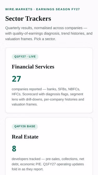 Screenshot of wire.markets