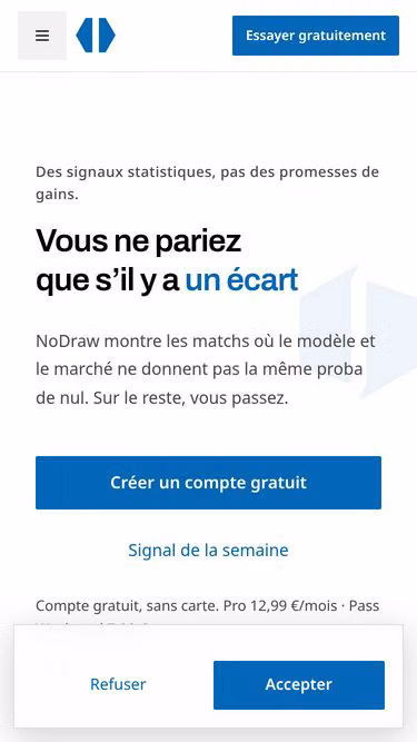 Screenshot of wisebet.fr