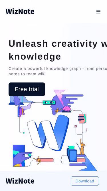 Screenshot of wiz.cn