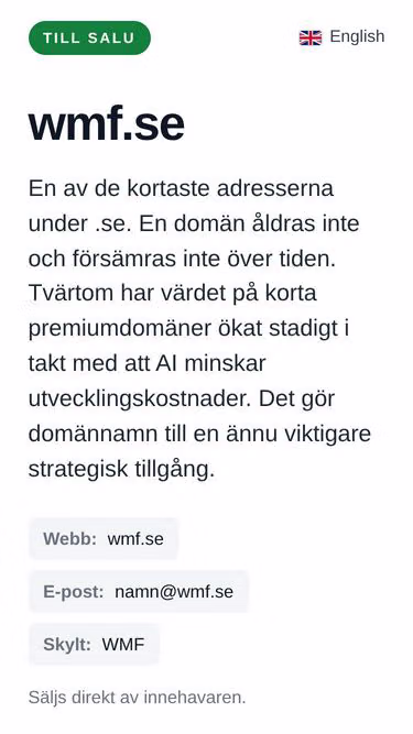 Screenshot of wmf.se
