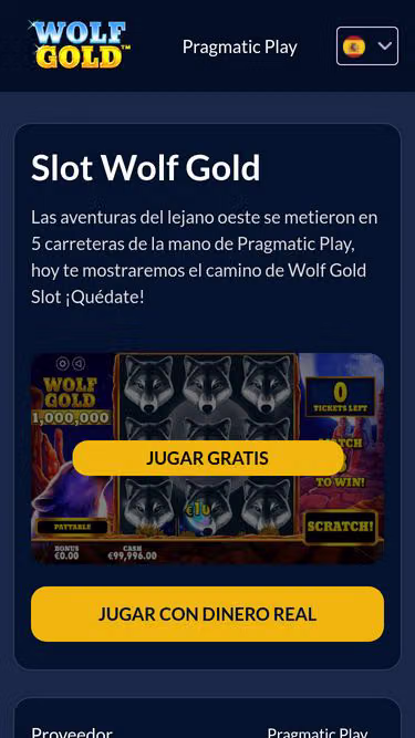 Screenshot of wolfgold.es