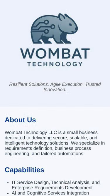 Screenshot of wombat.technology