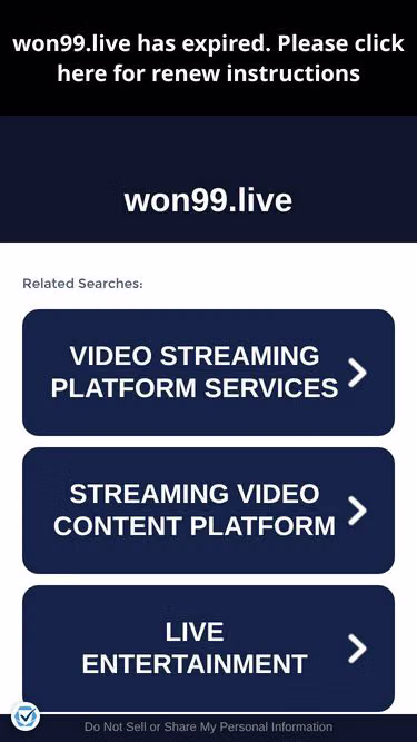 Screenshot of won99.live