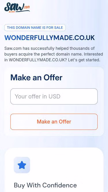 Screenshot of wonderfullymade.co.uk