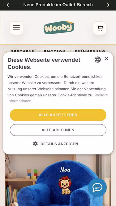 Screenshot of wooby.shop