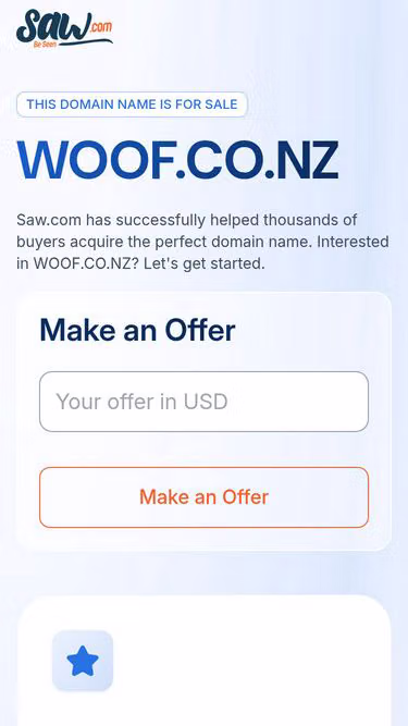Screenshot of woof.co.nz