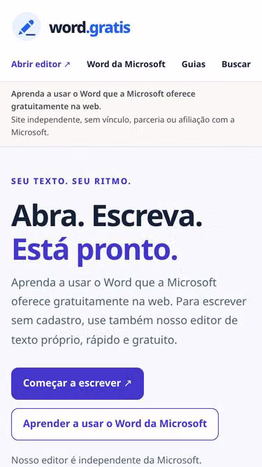 Screenshot of word.gratis