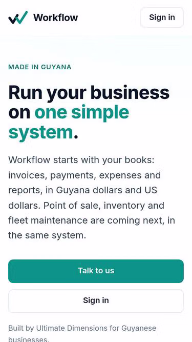 Screenshot of workflow.gy