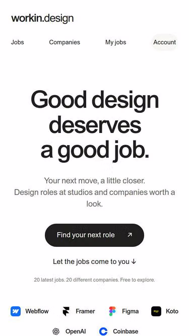 Screenshot of workin.design