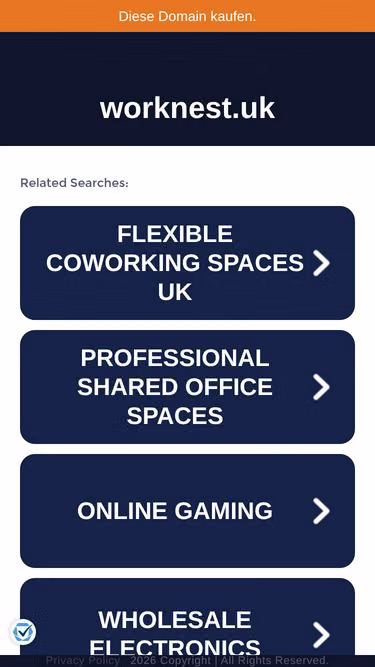 Screenshot of worknest.uk