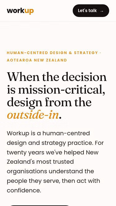 Screenshot of workup.co.nz