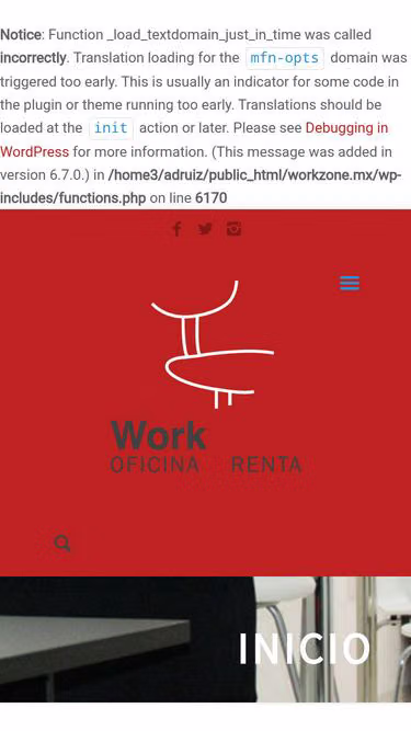 Screenshot of workzone.mx