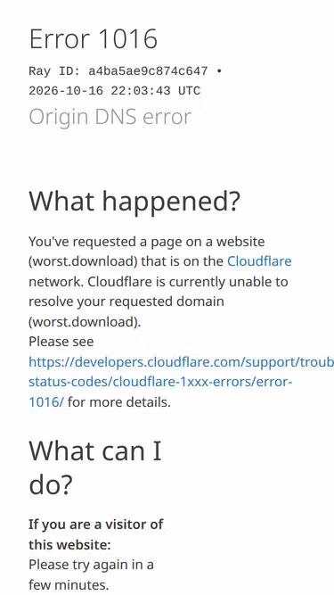 Screenshot of worst.download