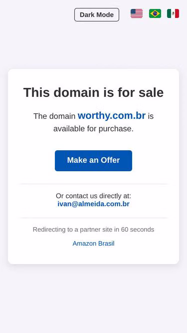 Screenshot of worthy.com.br