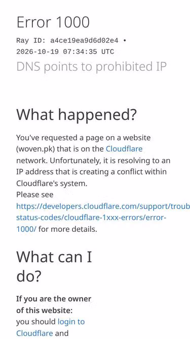 Screenshot of woven.pk