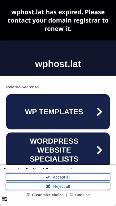 Screenshot of wphost.lat