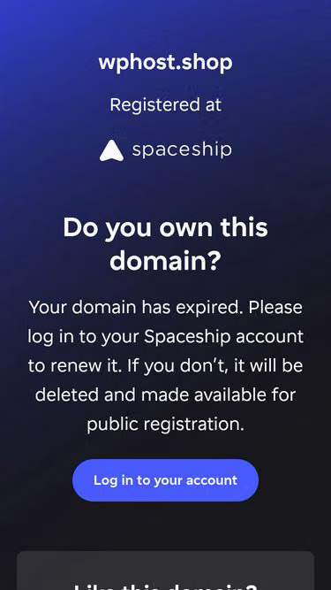 Screenshot of wphost.shop