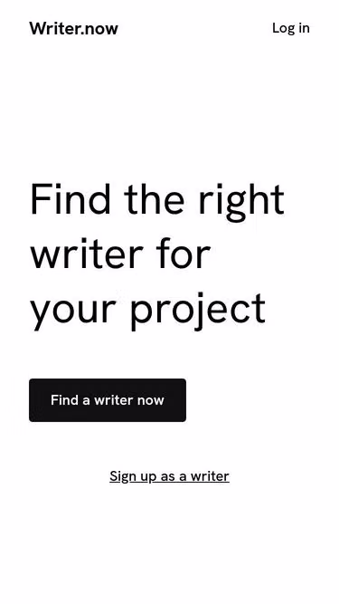 Screenshot of writer.now