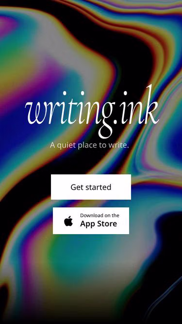 Screenshot of writing.ink
