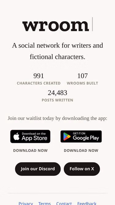 Screenshot of wroom.studio