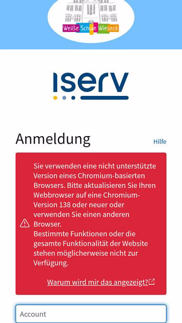 Screenshot of wsw.schule
