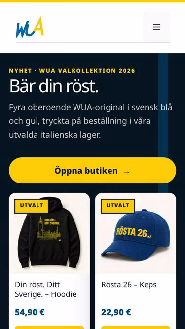 Screenshot of wua.life