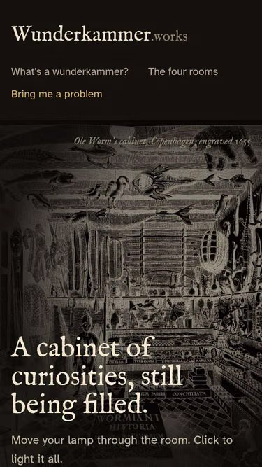 Screenshot of wunderkammer.works