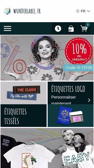 Screenshot of wunderlabel.fr