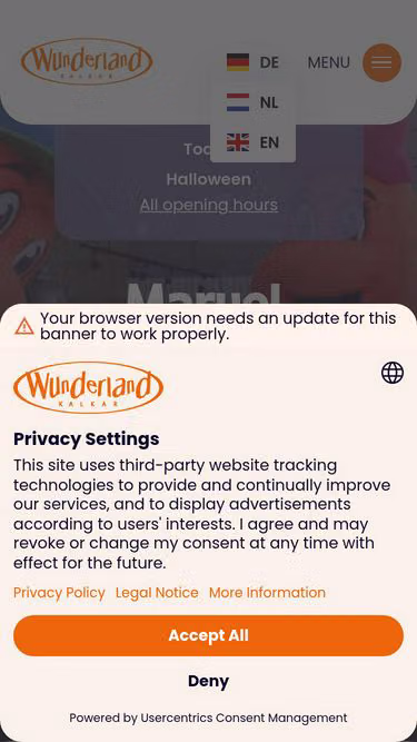 Screenshot of wunderland.nl