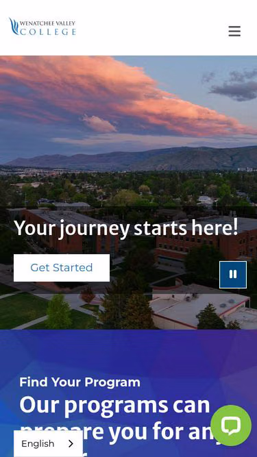 Screenshot of wvc.edu