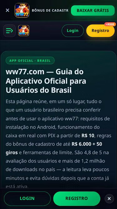 Screenshot of ww77.com.br