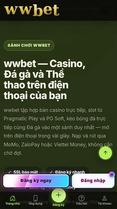 Screenshot of wwbet.vin