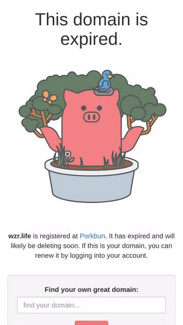 Screenshot of wzr.life