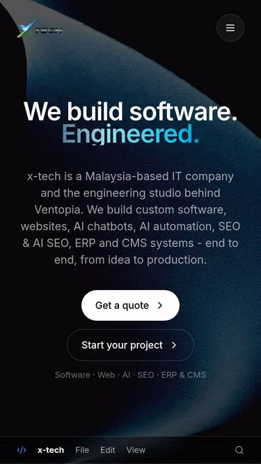 Screenshot of x-tech.com.my