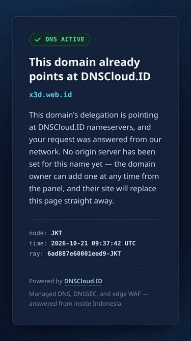 Screenshot of x3d.web.id