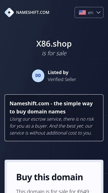 Screenshot of x86.shop