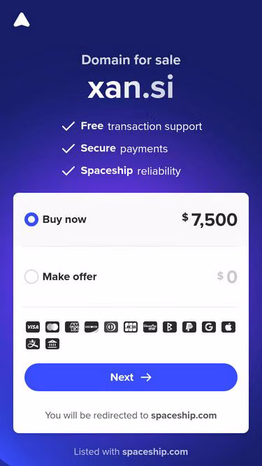 Screenshot of xan.si
