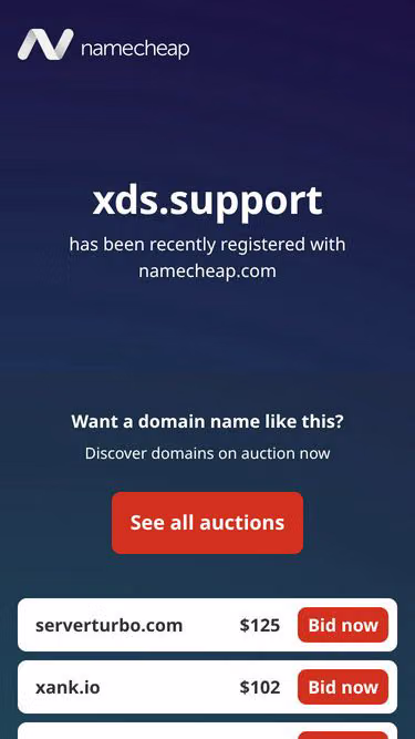 Screenshot of xds.support