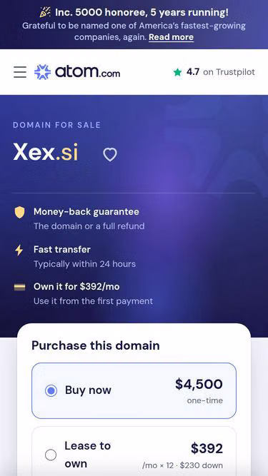 Screenshot of xex.si
