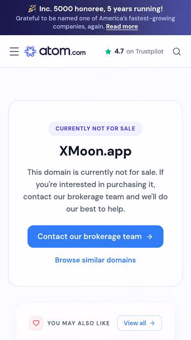 Screenshot of xmoon.app