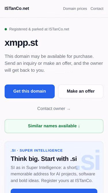 Screenshot of xmpp.st