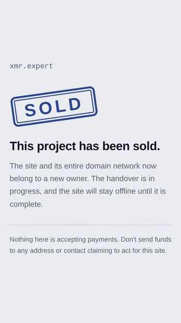 Screenshot of xmr.expert