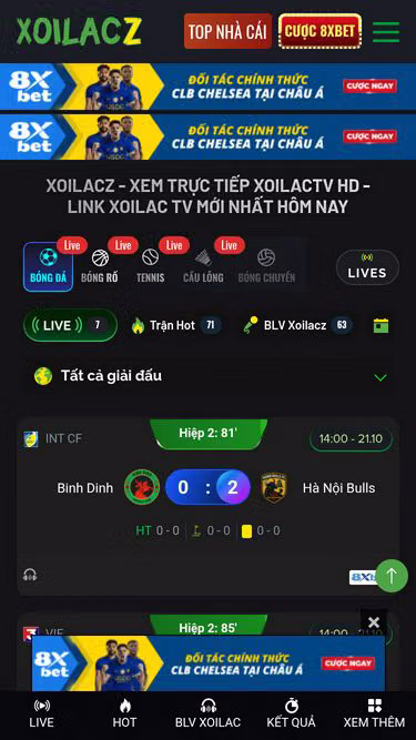 Screenshot of xoilacz.ca
