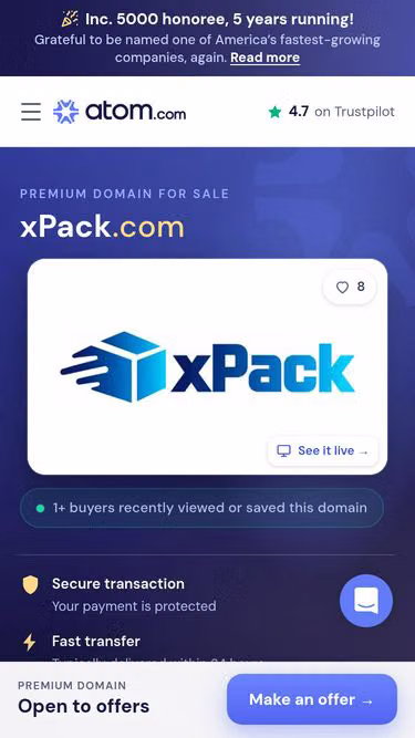 Screenshot of xpack.com