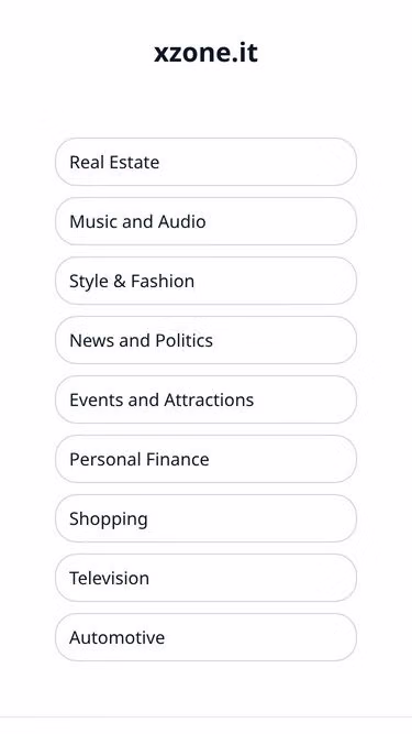 Screenshot of xzone.it