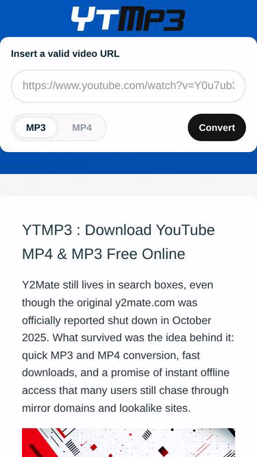 Screenshot of y2mate.beauty
