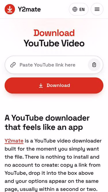 Screenshot of y2mate.pics
