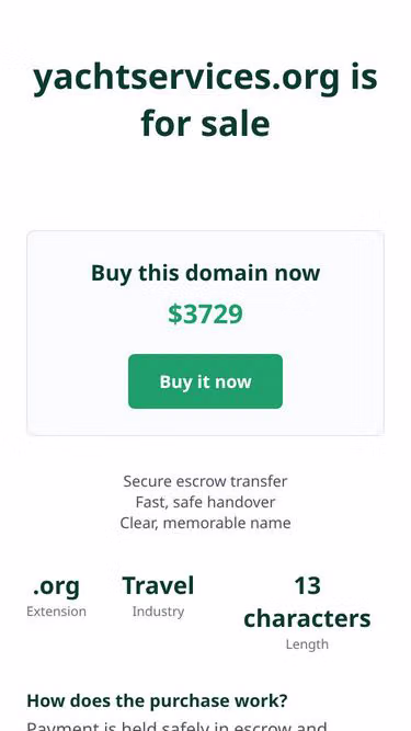 Screenshot of yachtservices.org