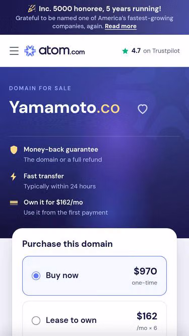 Screenshot of yamamoto.co