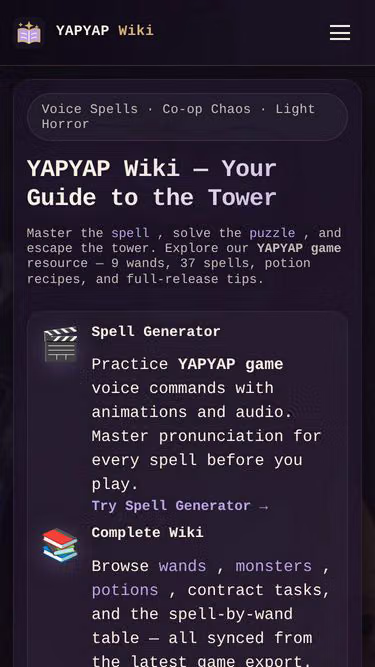 Screenshot of yapyap.wiki